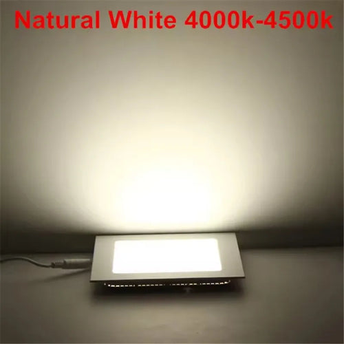 panneau led carré encastré blanc mat moderne intensité variable lampe intérieur aluminium
