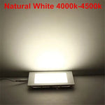 panneau led carré encastré blanc mat moderne intensité variable lampe intérieur aluminium