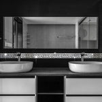 décoration murale adhésive miroir géométrique 12 pièces noir or argent modernes
