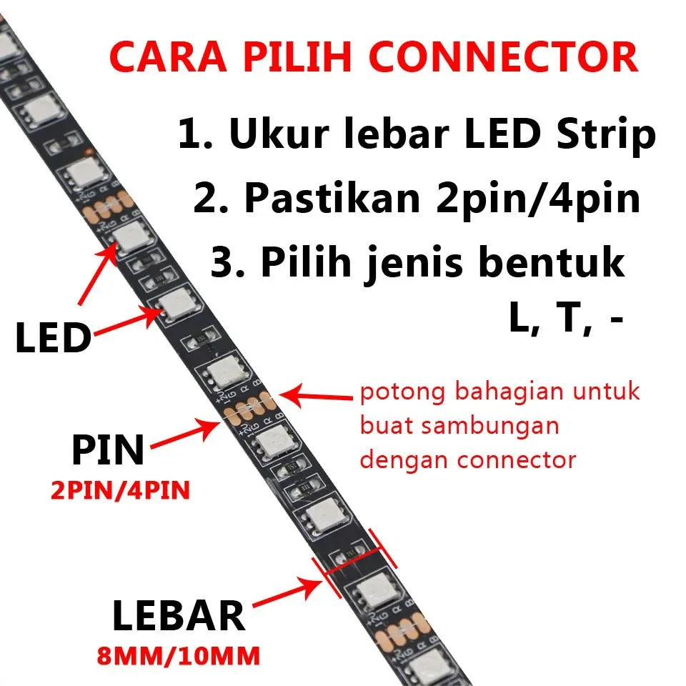 connecteurs led ruban 2pin 3pin 4pin 8mm 10mm adhésifs modernes blancs certifiés rohs cee