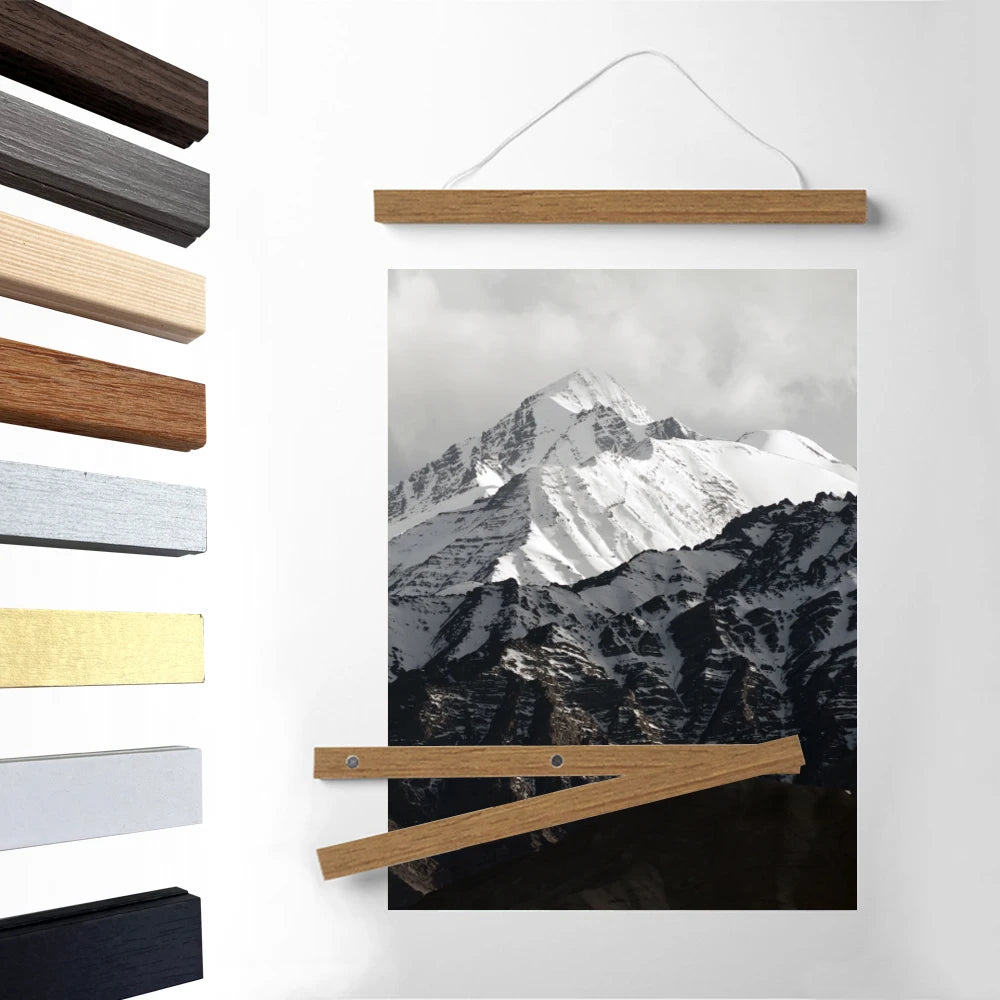 cadre mural bois moderne photo toile peinture décorative accroche murale