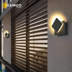 lampe murale led moderne noire ip65 rectangulaire mat 14cm 14cm fixée