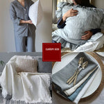 rideau lin blanc franges rustique extérieur boutiques opaques øllets