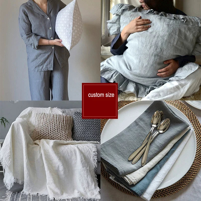 rideau lin blanc franges rustique extérieur boutiques opaques øllets