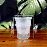 Pot plante moderne auto arrosant transparent controle racines drainage ornemental fleuri