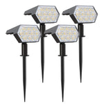 spots solaires led rechargeables ip67 moderne noirs hexagonaux autoinstallationextérieur 810h