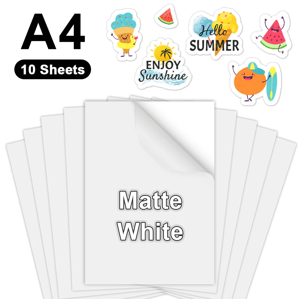 papier autocollant transparent imprimable vinyle a4 toutes imprimantes jet d'encre holographique multicolore moderne