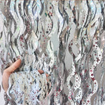 rideau pailleté bleu clair argenté décoration murale festive fête anniversaire mariage Noël