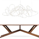 suspension lumineuse moderne spirales lumière blanc doré chambre salon