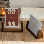 support photo bois acrylique transparent moderne minimaliste vertical horizontaleceremony deco cardholder notes