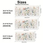 tapis souris moderne floral fleurs colorées fond beige clair dimension 90x40cm 80x40cm 60x30cm