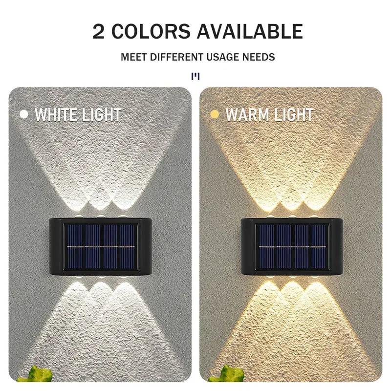lampe murale solaire moderne led noire panneau solaire blanc diffuseurextérieur ip65 étanche
