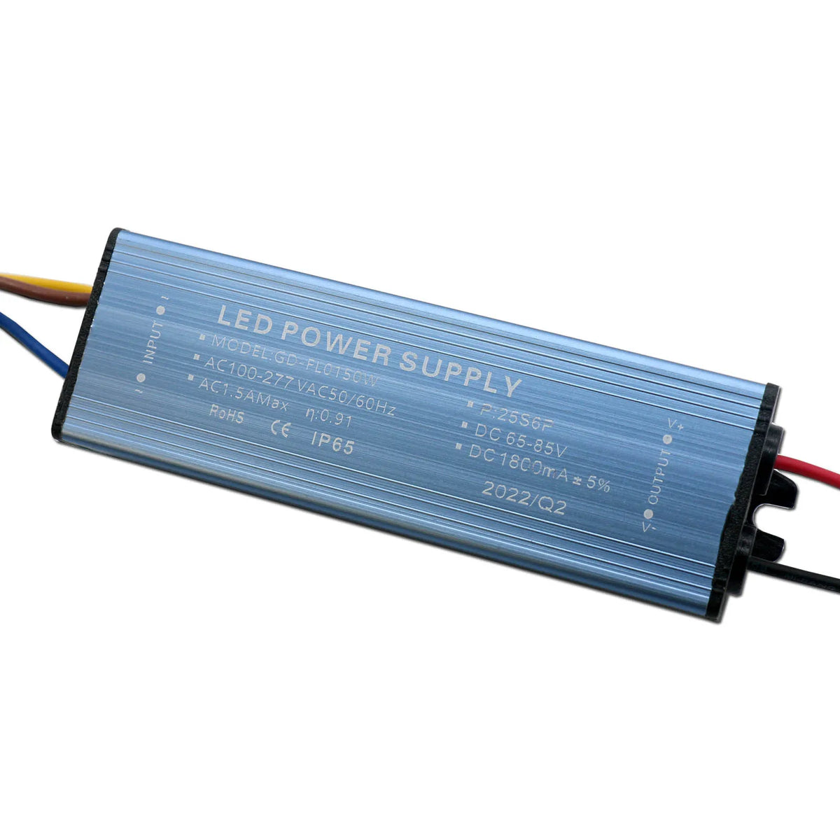 alimentation led 150w bleu ip65 moderne câbles couleur aluminium dissipateur