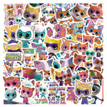 stickers kawaii chats dessins animés couleurs variées cartoon pvc autocollants usage multiple enfants adultes