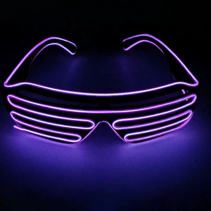 lunettes lumineuses multicolores stripes horizontales moderne occasion fête Halloween Nouvel An discothèque