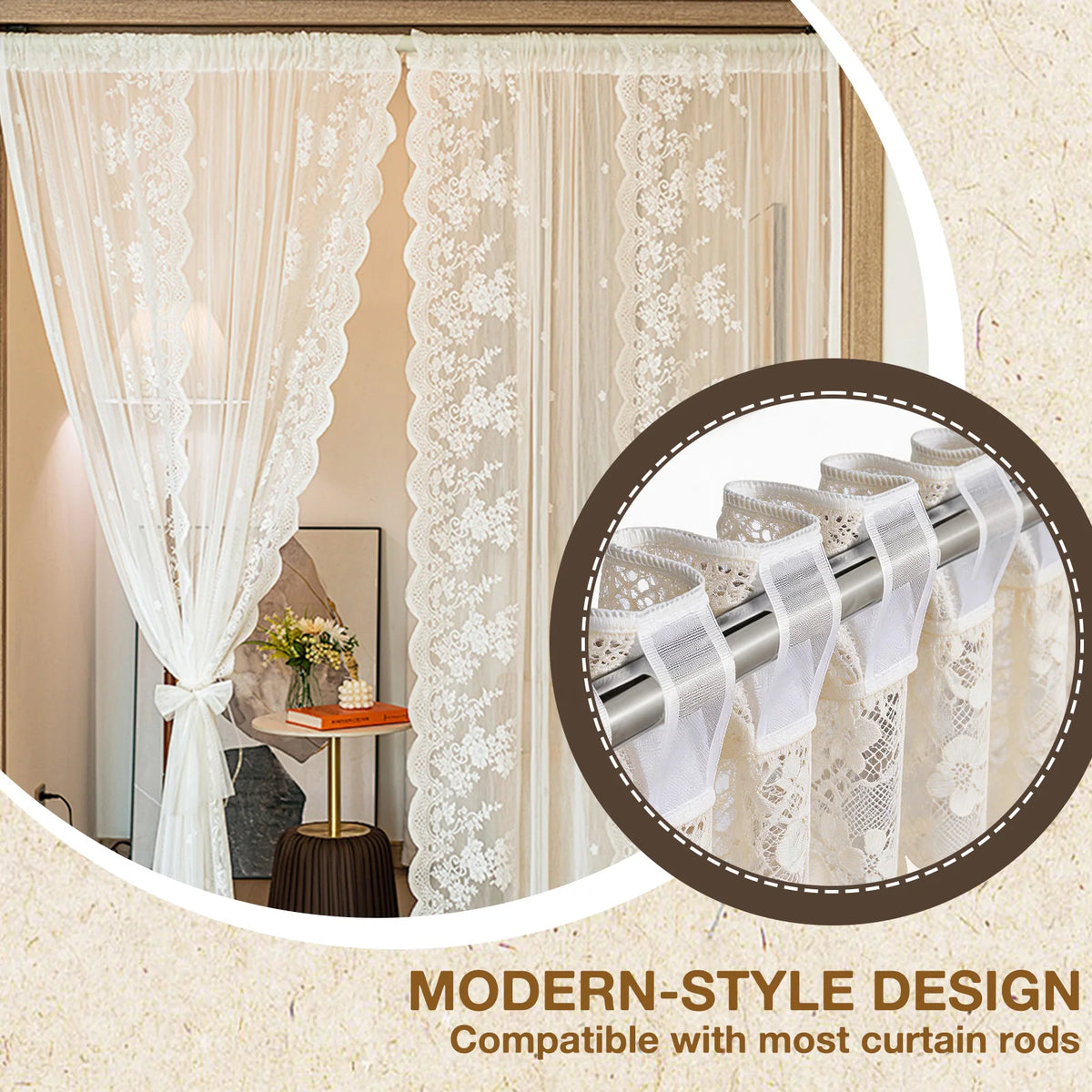 ruban plis blanc semi transparent moderne adhésif 10m pré coupé pré arrimé decoration intérieure