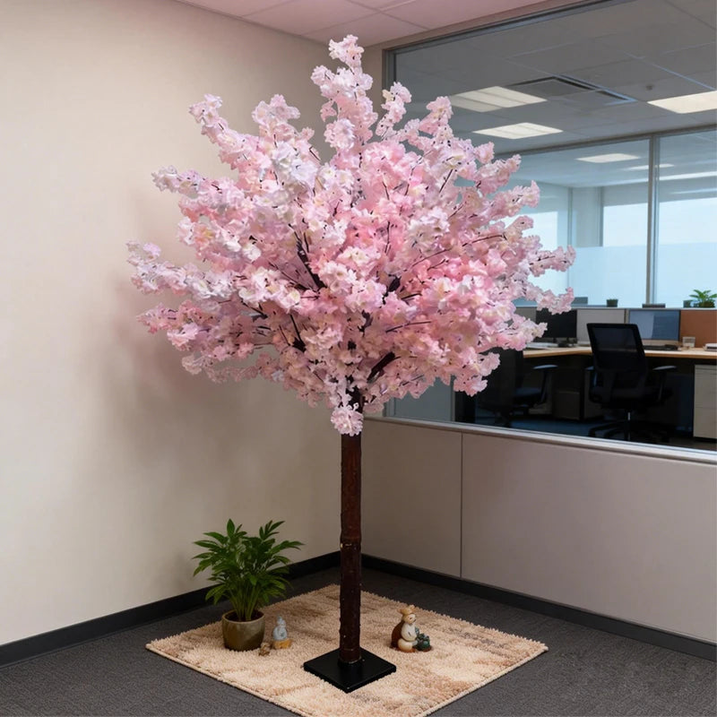 arbre artificiel fleurs rose moderne décoration extérieure baby shower papier rouge cheval