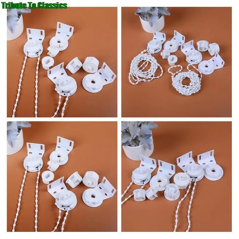 accessoires rideau blanc modernes intégrés stores enrouleurs chaînes disques centraux œilletsDecorationIntérieur