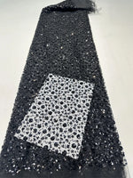 tissu décoratif blanc paillettes fleurs élégant festif polyester coton imperméable occasion mariage haute qualité