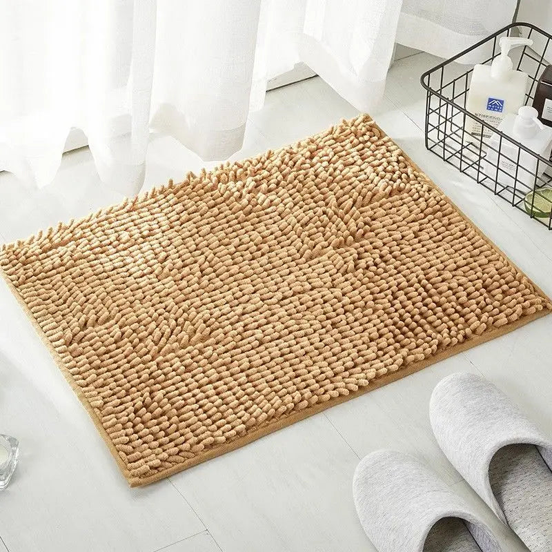 tapis bain acrylique antidérapant solide moderne doux couleur beige rose gris marron bleuclair