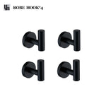 accessoires salle bain noir moderne porte serviettes papier toilette porte robe porte savon tasse