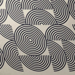 affiche moderne graphique spirales concentriques toile rectangle horizontal décoration intérieure abstraite encre imperméable opaque