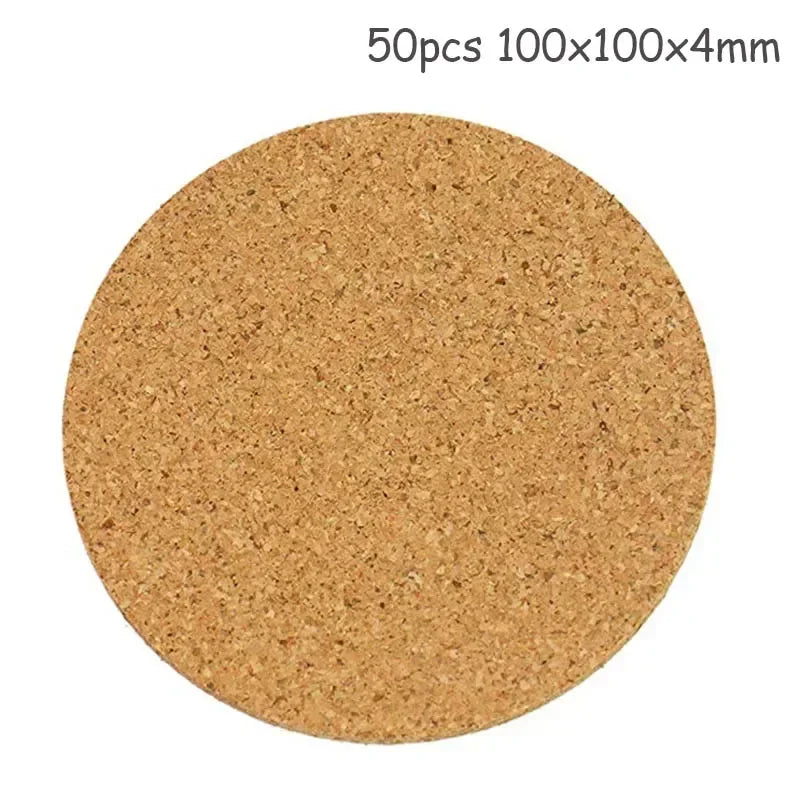 tapis sous verres marron clair naturels minimaliste respectueux environnement 100mm 90mm rond decoration table