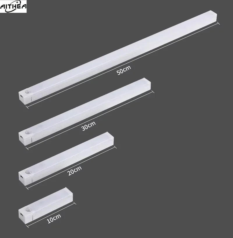 lampe mouvement pir rechargeable usb blanc moderne minimaliste adhésif indicateur charge capteur commutateur 10cm