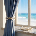corde rideau tissée douce beige blanche rustique tringle chambre salon