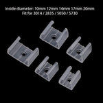clips fixation transparent modernes vis led bande fibres 10mm 12mm 14mm 17mm 20mm