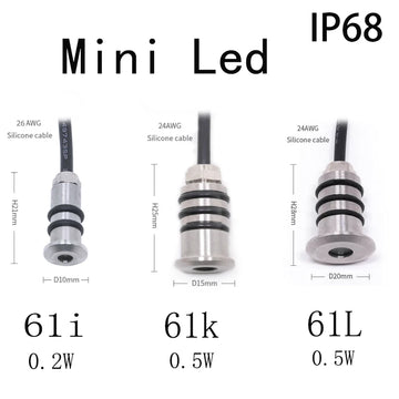 mini spot led encastré extérieur étanche ip68 jardin chemin lumière décor souterrain 12v
