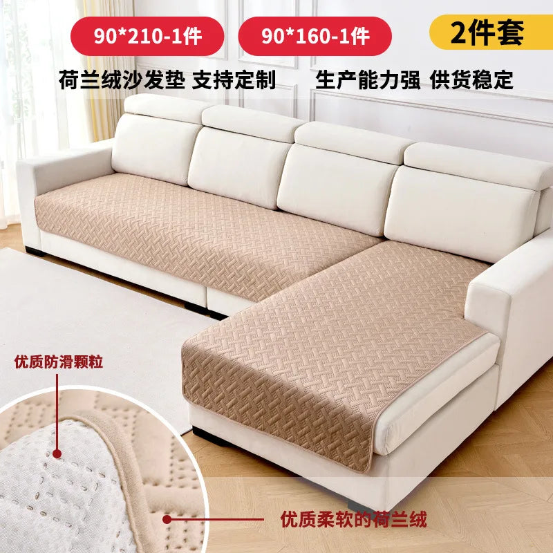 coussin canapé moderne gris beige motif géométrique protection tissu salon grande taille universelle