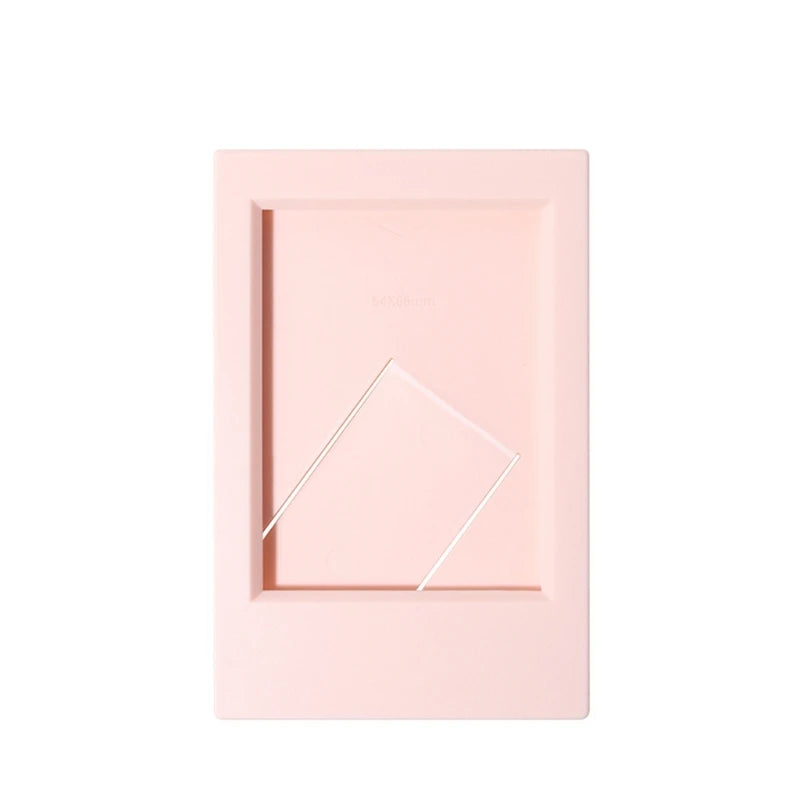 cadre photo moderne minimaliste couleur jaune noir vert blanc bleu rose violet support triangulaire