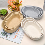 paniers rangement tissu tressé beige gris clair modernes rustiques réutilisables respectueux environnement stockage organisation