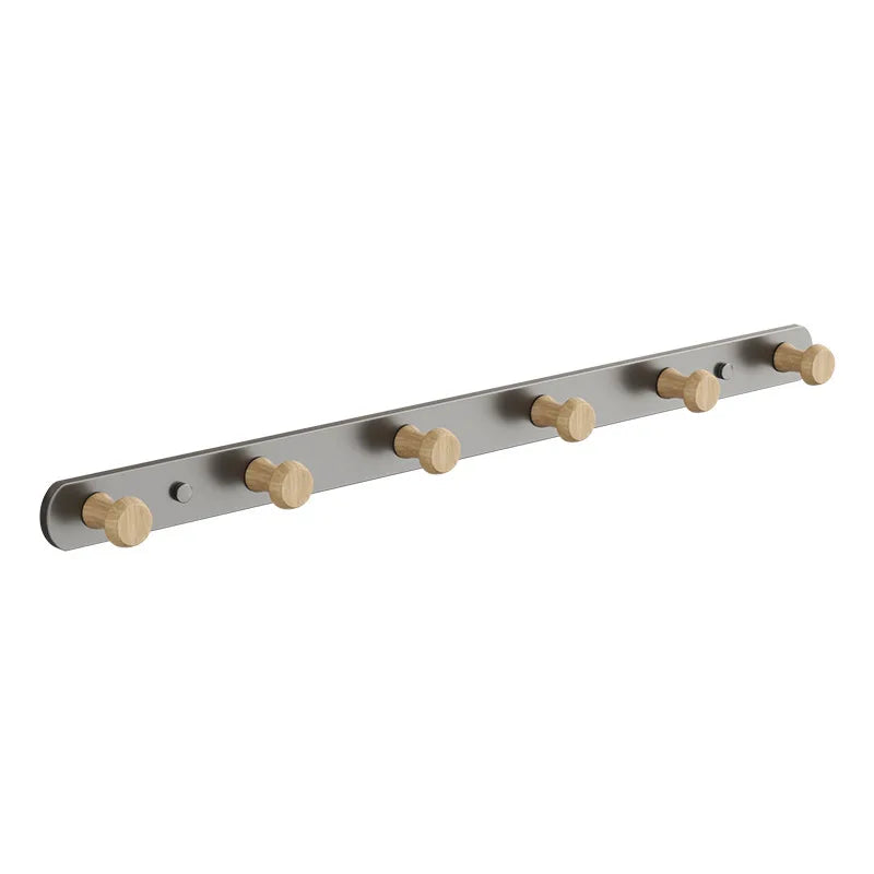 porte sacs mural moderne fixations vis texture bois naturel blanc minimaliste