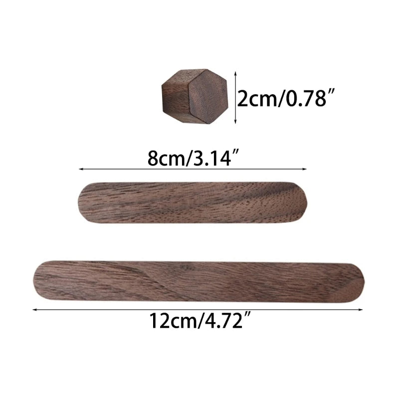 aimants clips magnétiques bois naturel minimaliste modernes stickers papier motif rayé set