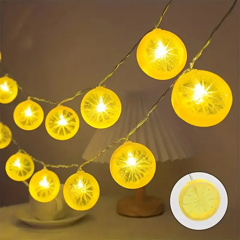 guirlande lumineuse citron verte moderne décoration intérieure noël anniversaire féerique led opaque