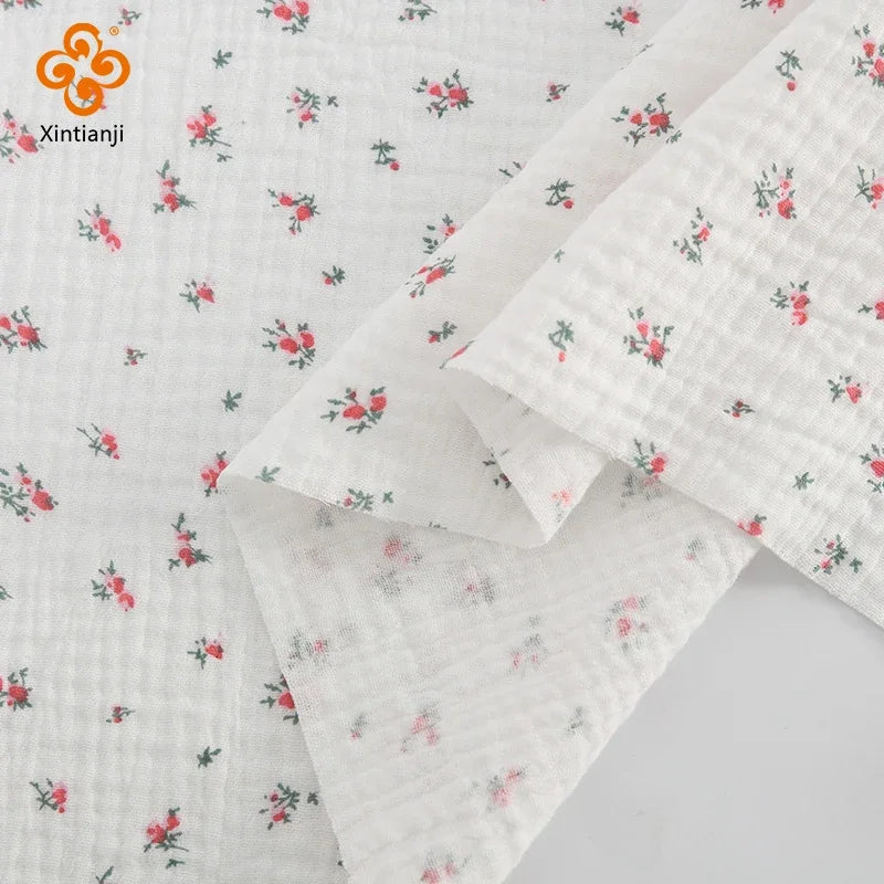 tissu coton fleurs roses légères bricolage serviettes enfants doux classique opaques