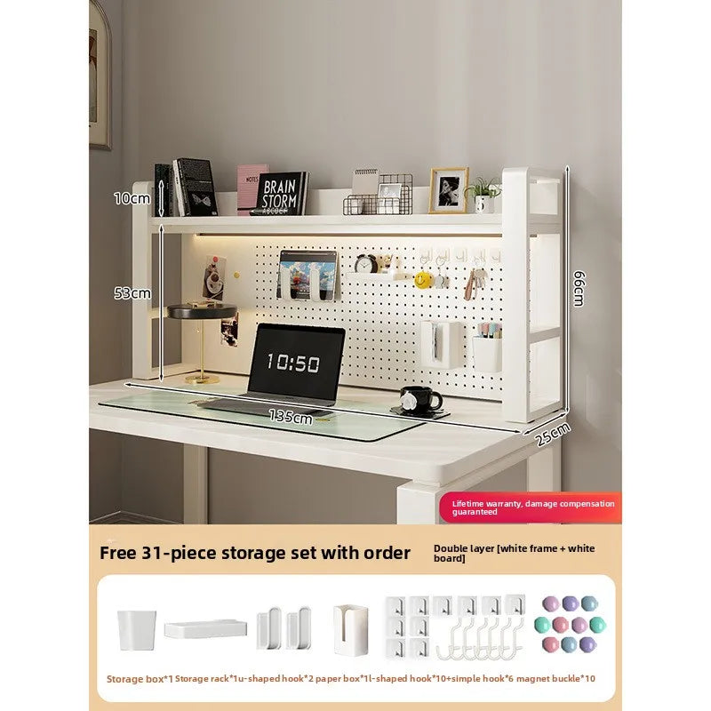 étagère murale métal panneau perforé rangement bois blanc noir moderne robuste