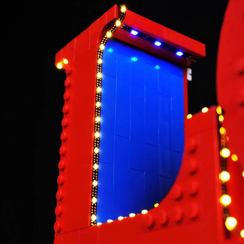 lettres lumineuses led rouge vert bleu texture lego moderne kit bricolage petite notice pdf