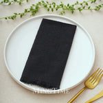 lot 10 serviettes table coton jaune texture rugueuse moderne maison
