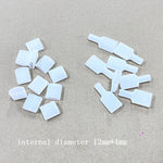 connecteurs led blancs translucides étanches 10mm 12mm 4mm pack 100pcs tail plug cap