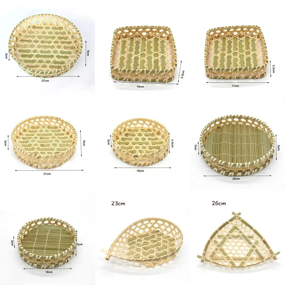 paniers bambou tissage régulier motifs géométriques naturel vert clair traditionnels artisans respectueux environnement