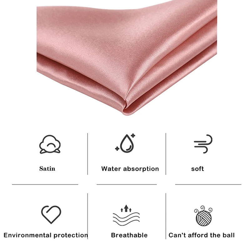 Tissu satin rose pâle doux et absorbant d'eau, offrant une protection environnementale et une respirabilité élevée, idéal pour une utilisation abordable.