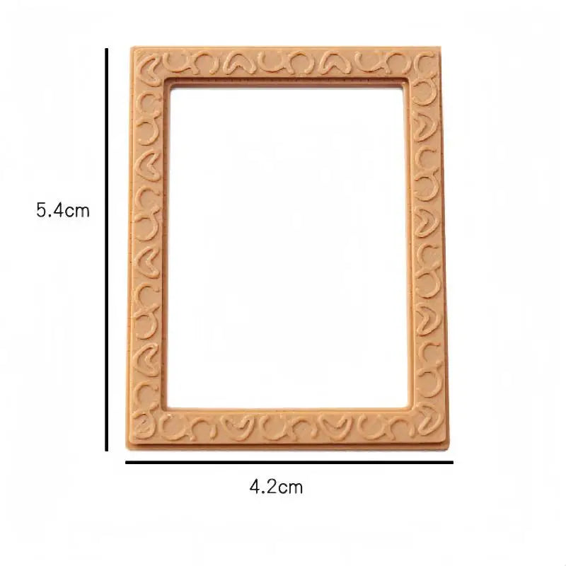 cadres photo résine animaux nature orange motif géométrique classique décoration maison jouets miniatures accessoires