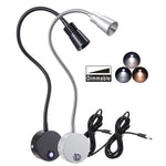 lampe murale led gooseneck réglable argentée moderne interrupteur tactile usb