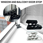 stoppeur fenêtre balcon adhésif hexagones moderne noir blanc rouge gris orange