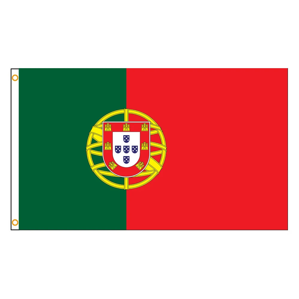 drapeau portugal super tex polyester vert rouge emblème classique décoration 120x180cm