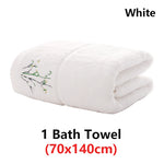 serviettes bambou brodées vert violet rose blanc classiques absorbantes maison