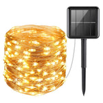 ruban lumineux solaire blanc chaud filament led moderne imperméable ip65 assemblage diy 12m 23m